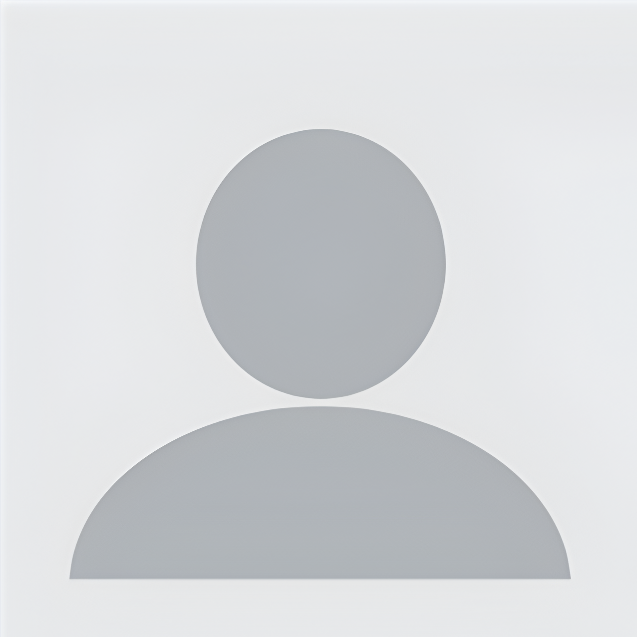 Default profile avatar silhouette on gray background.